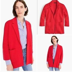 J. Crew Sophie Sweater Blazer Bright Cerise BNWOT
